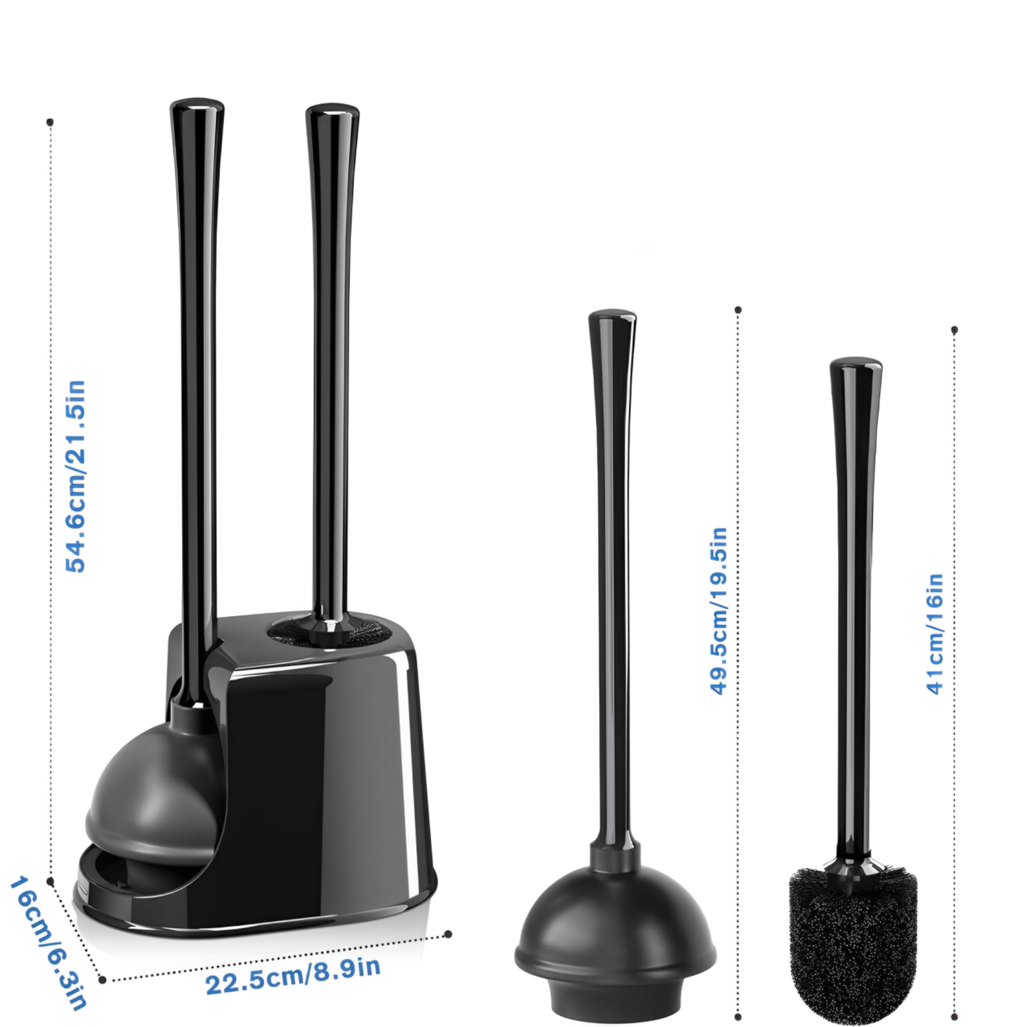 SRIAA Toilet Bowl Brush Plunger Set-Bathroom Cleaning Tools